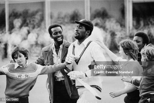 Sir Vivian Richards, one of the biggest names of Caribbean Cricket walking back to the dressing room.