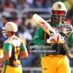 Chris Gayle in the colors of Jamaica Tallawahs