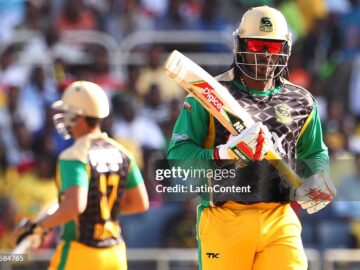 Chris Gayle in the colors of Jamaica Tallawahs