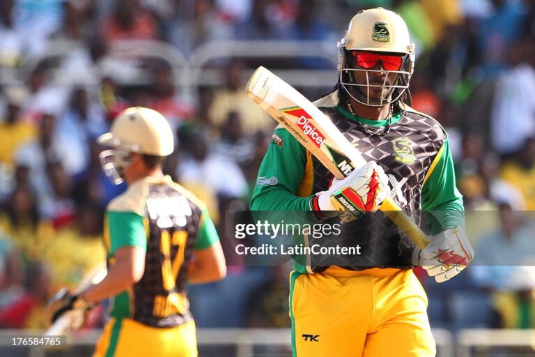 Chris Gayle in the colors of Jamaica Tallawahs