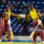 Evin Lewis takes on the England's bowlers in the 4th T20